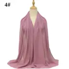 Chiffon Scarf Chiffon Chiffon Ethnic Scarves Custom Solid Color 180 * 70 Cm Scarf Veils For Muslim Ladies