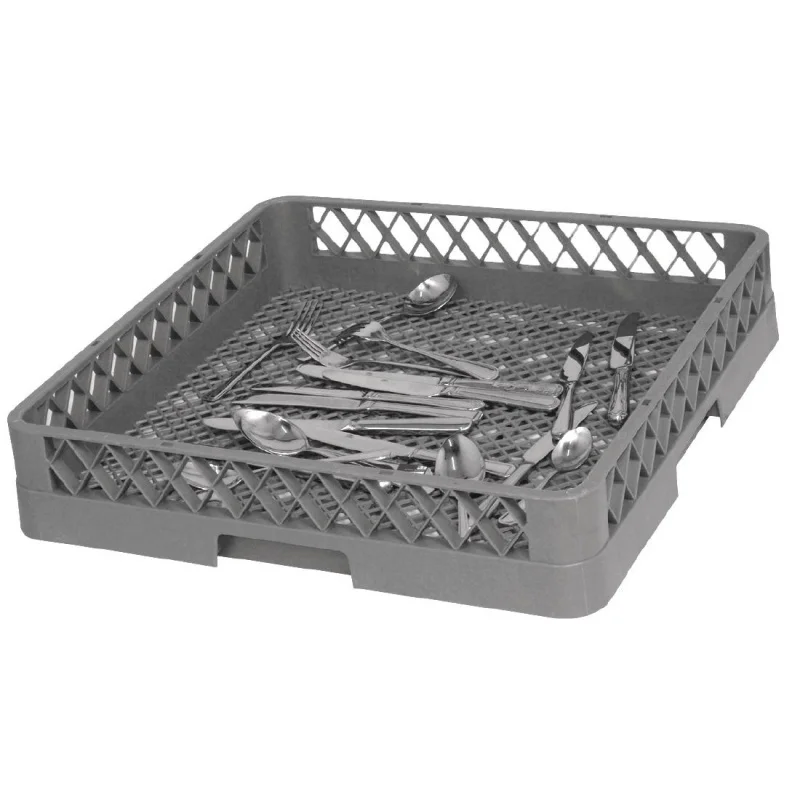 Hotel Restaurant Cutlery Basket Plastic Glass Rack Plastic Square Dishwasher Cutlery Cage Basket