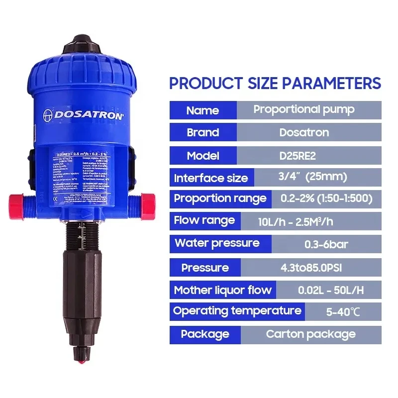 Water Driven Dosing Chemical Fertilizer Injector Doser Automatic