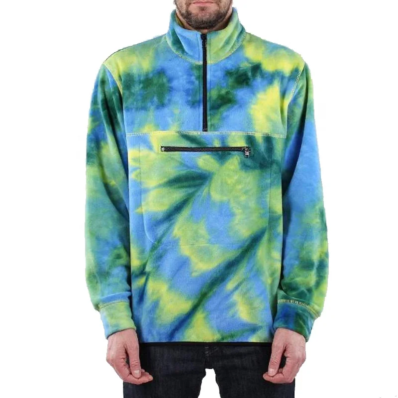 tie dye fleece pullover