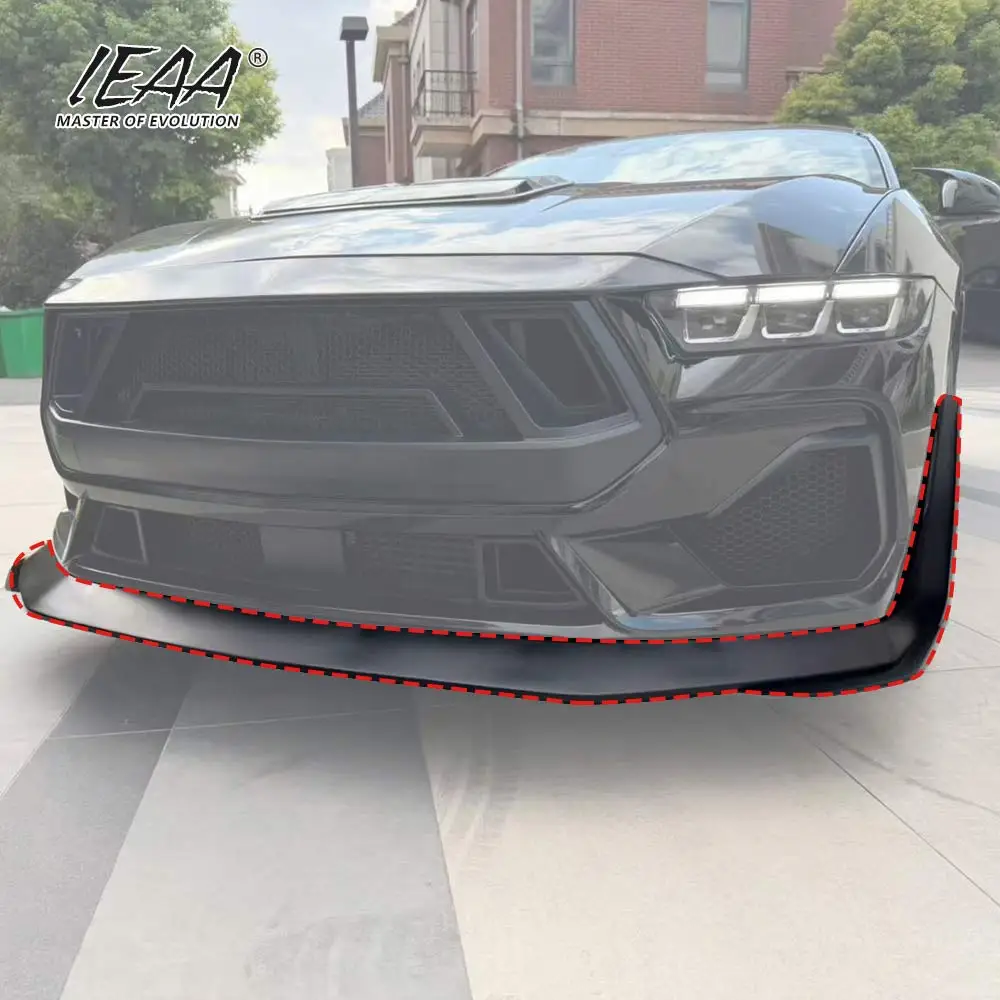 product car accessories front lip 2024 hgshelby parts for ford mustang gt upgrade to hgshelby style body kit front bumper lip-5