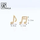 Stud New Fashion Music Character Zircon Ear Stud For Men And Women Hip Hop