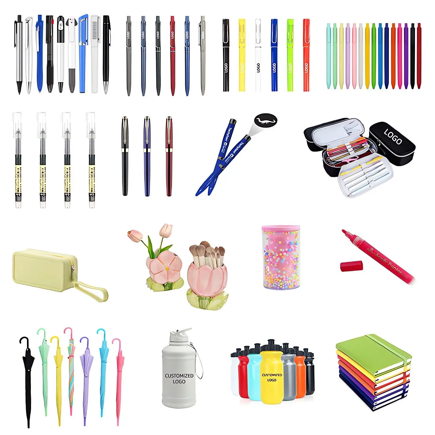 Wholesale Customizable Logo Kid Stationery Printing Brand Office Stationery Set Promotion Custom Back to School Supplies