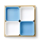 Ceramic Food Wholesale Creative Snack Dishes Modern Cheap 4 Pcs Ceramic Food Serving Dishes Set