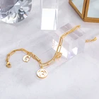 Bracelet Bangle 18k Gold Plated Jewelry Stainless Steel Shell G Charm Bracelet Bangle Jewelry For Women Gift