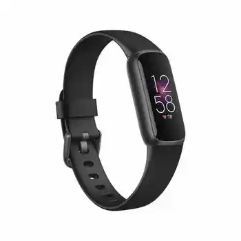 Bands for Fitbit Luxe Fitness and Wellness Tracker Sleep Tracking and 24/7 Heart Rate, Black/Graphite, One Size