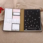 Office Sticky Pad Office Accessories Sticky Note Memo Pad School Supply Bookmark Tab Pink Black