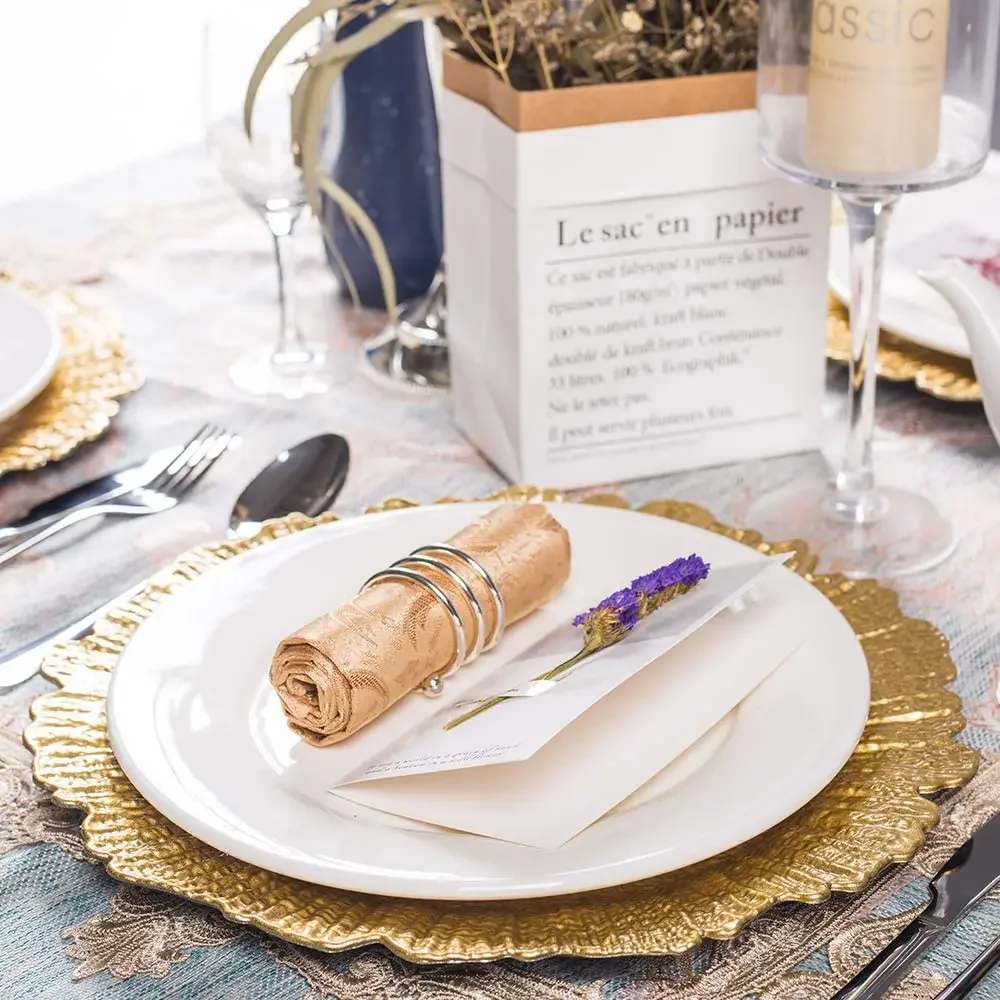 13 Inch Wedding Charger Plates Black Charger Plate Plastic Round