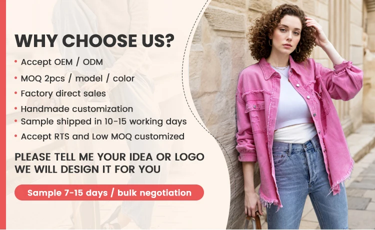 Wholesale Long Sleeve Jeans Top Shirt Ladies Hole Ripped Denim Jacket Coat Women's Blouses Overcoat for Women details