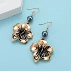 Jewelry Sets High Quality Women Gold Hibiscus Flowers Hawaiian Earrings Necklace Jewelry Sets For Party