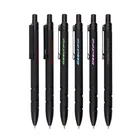 Pen Black Custom Engraving Logo Metal Ball Pen Advertising Rubberized Black Ballpoint Pen