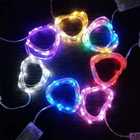 Led Button Battery Light LED Fairy LED Button Coin Dry Battery Powered Silver Copper Wire LED Fairy String Light
