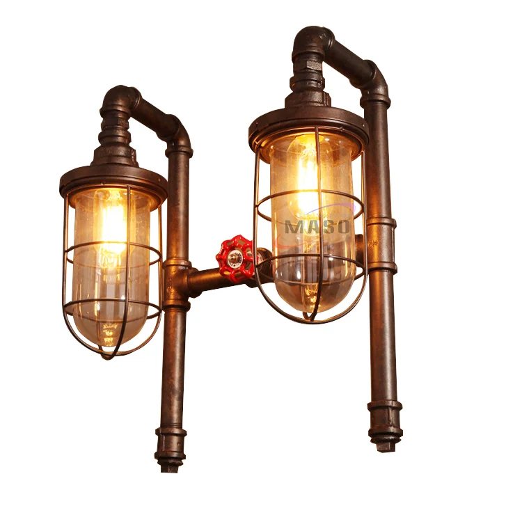Vintage Wand Leuchten Wasser Rohr Antik Industrie Beleuchtung Retro Lampen Loft