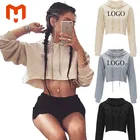 Hoodies Women Hoodies Pullover Hoodies Women OEM Logo Latest Design Lady Pullover Hoodies Women Long Sleeve Crop Top