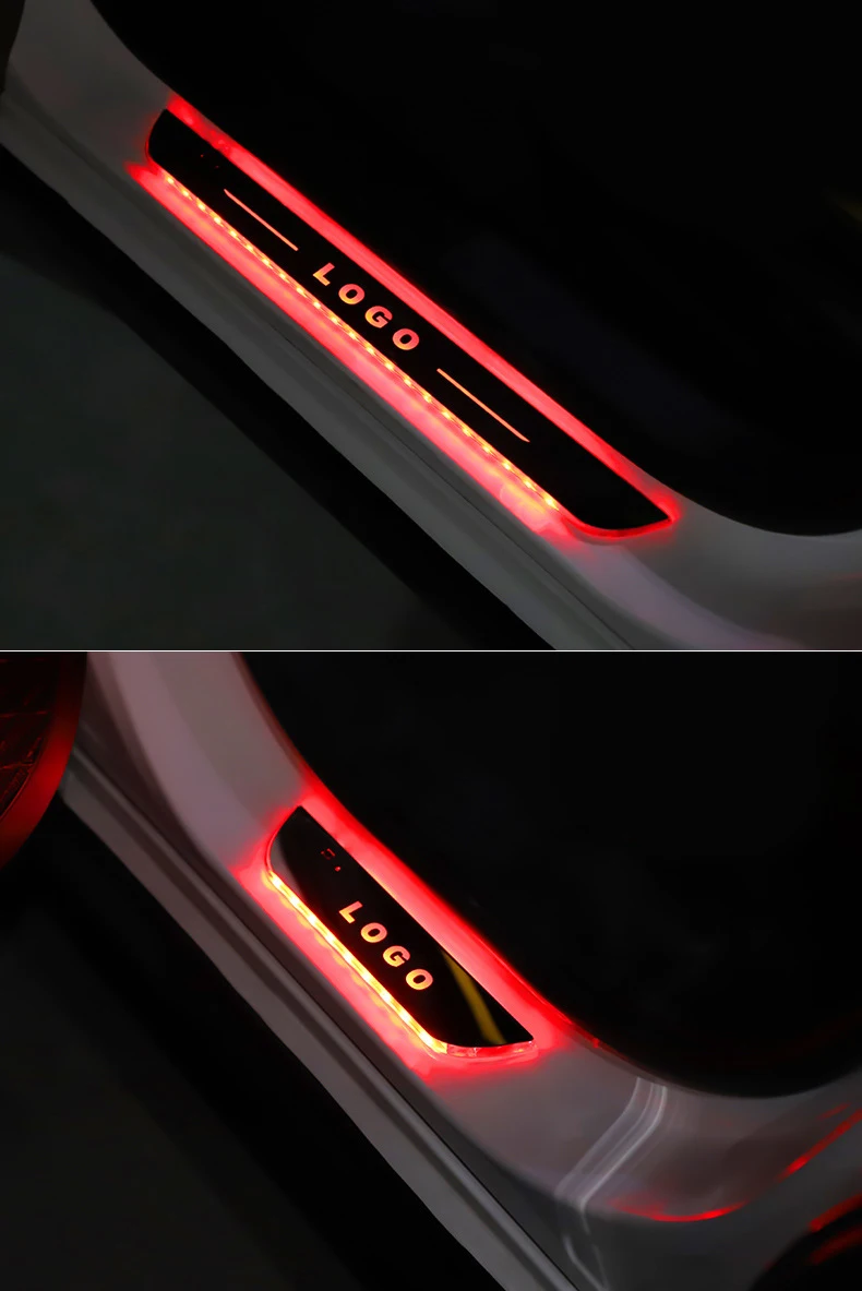 Wireless Car Logo Led Welcome Pedal Light Car Door Light Strip Led