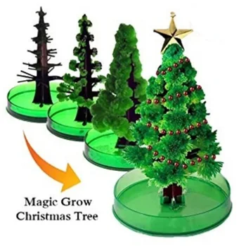 New Hot Magic Growing Christmas Tree Blossoming Paper Crystal Trees Kids DIY Toy Gags & Practical Jokes