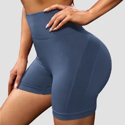 Popular Sports Running Seamless Knitting High Elastic Workout Nylon Yoga Shorts Custom Logo Women Gym Shorts
