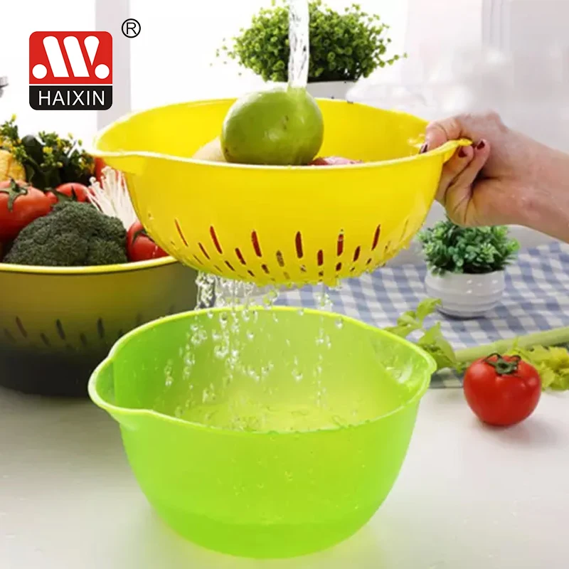 Family Commonly Used Tools Home Kitchen Fruit Vegetable Kitchen Drain Basket Over Sink Retractable Plastic Colanders & Strainers