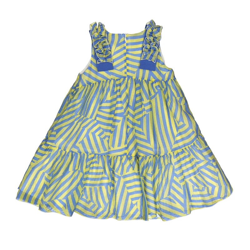 OEM&ODM custom  new arrival party girl dresses sleeveless and off shoulder toddler girl dress