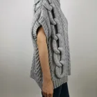 Vest Plain Sweater Oem Computer Knit Grey Sleeveless Turtleneck Plain Fahion Winter 2020 Women Vest Sweaters