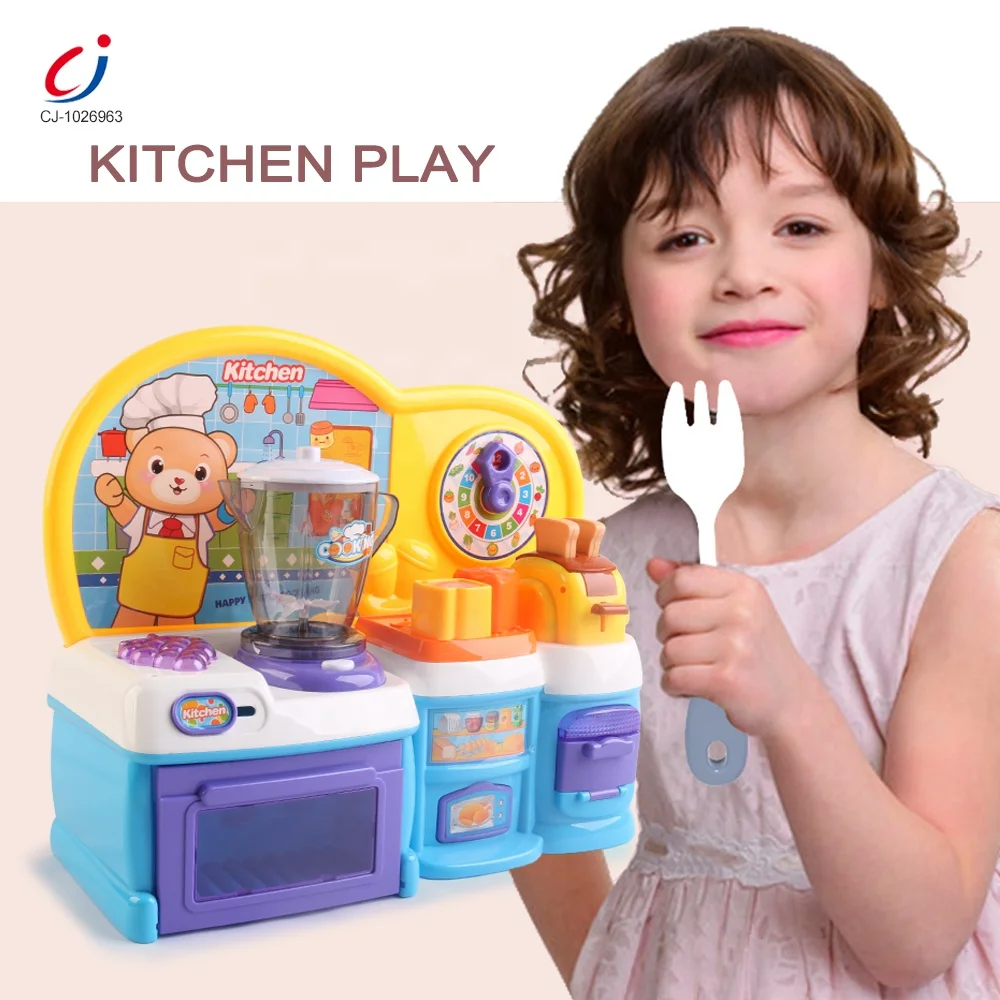 Electric smart kitchen toys play set for kids pretend play games