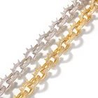 Necklace Necklace Chain Men Hip Hop Rivet O Chain Necklace Metallic Punk Men's Zircon Choker
