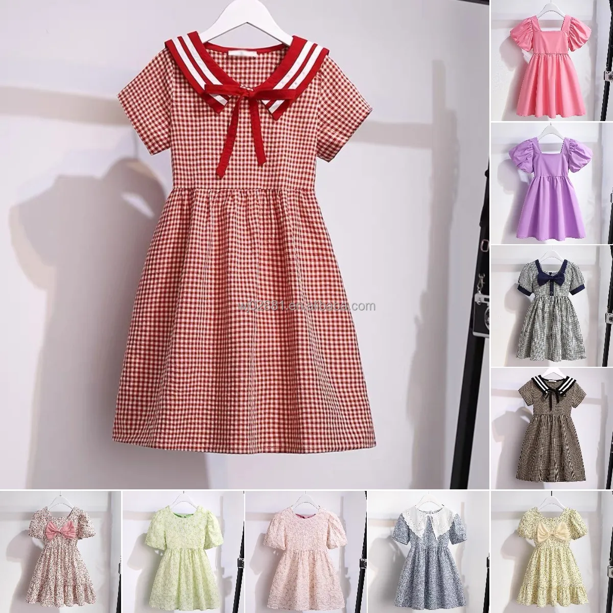 2023Summer Baby Cheap Pink Children's Lace Elegant Robe New Girls' Dress