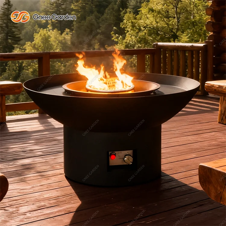 Outdoor Patio Heater, Steel, gas fireplace - detail 8