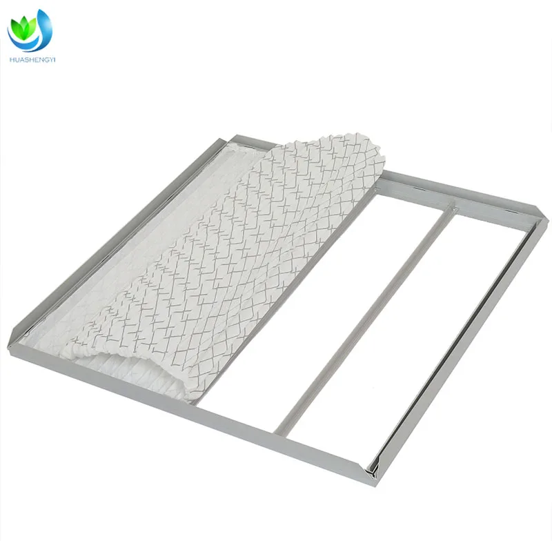 Customize HVAC F6-F9 White High Efficiency Fold Air Filter Fold Aluminum Frame Replace Filter Easy to Disassemble manufacture