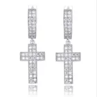Earrings Stud Hot Selling Cross 3 Times Gold Plating Earrings Classical Exquisite Ear Stud
