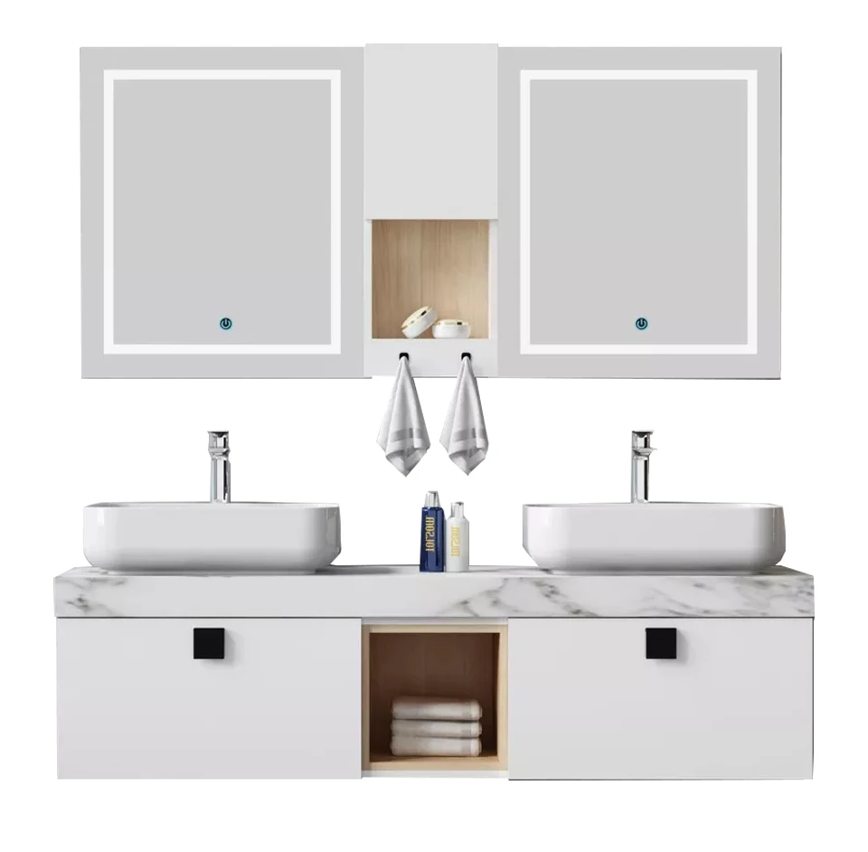 floor standing mirrored bathroom cabinet