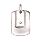 Pendant Custom Customized Simple Design Pendant Jewelry Sterling 925 Silver Custom Square Pendant
