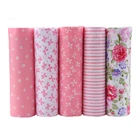 Cloth 5 Different Pink Telas Cloth DIY Floral Cotton Fabric Patchwork