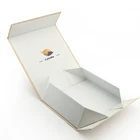 Gift Wholesale Custom Logo Ribbon Printed Folding Foldable Cardboard Magnetic Gift Packaging Packaged Paper Box