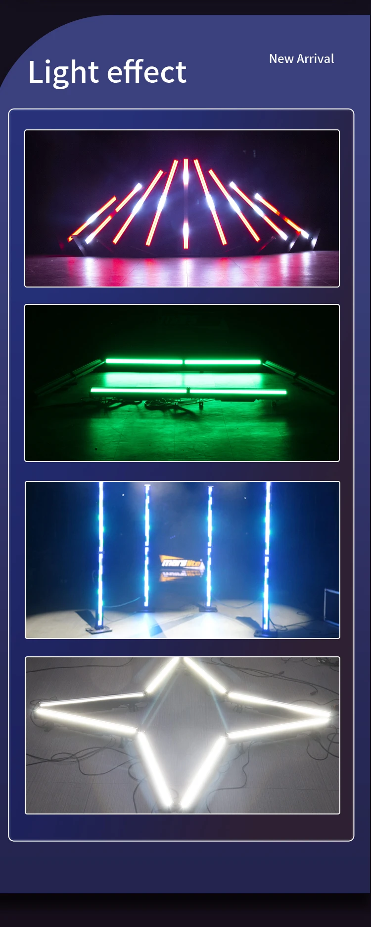 Led Strobe Light Bar IP66 Waterproof Full Color Led Strobe Stage Light Pro Outdoors Dj Concert Flashing Effect Stage Light