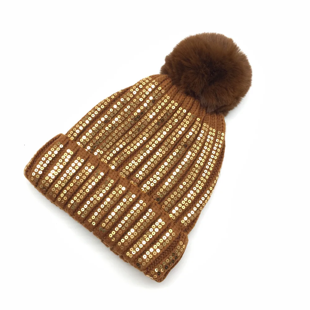 gold winter hat