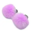 Children Shoes Children Fox Fur Winter Outdoor Slippers Baby Cute Fluffy Furry Shoes