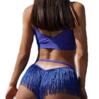 Bikini Ailangke Wholesale Custom Festival Pole Dancewear Bikini Shorts And Rave Top
