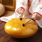 Drum Major AETOO Steel Tongue Drum 12 Inchs 13notes Handpan C Major Percussion Instrument Carry Bag