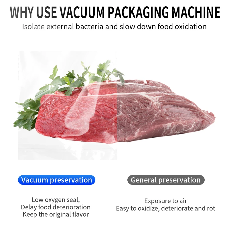 Commercial full-automatic cooked food large dry and wet powder granule seafood plastic packaging vacuum CE pumping machine