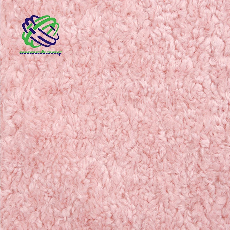 CERISE PINK CURLY Teddy Faux Fur Fabric Material 