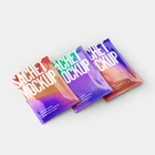 Pouches With Customize Print Small Flexible 3 Side Seal Seal Resealable Holographic Pouches With Tear