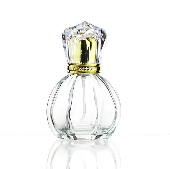 product middle east arabia us 60ml customized polished transparent flat round cosmetic transparent glass perfume bottle with gold cap-31