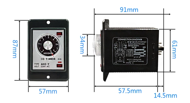 product time relay ah2 y power on delay 220vac dc24v ac380v-4