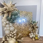 Gold USA 7*7ft Wall Package Grid Panel Wedding Events Backdrop Glitter Gold Shimmer Sequin Panels