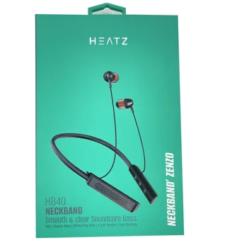 HEATZ HB40 Noise Cancelling TWS Earphones & Headphones Smooth & Clear Soundcore Bass Comfortable Neckband Design