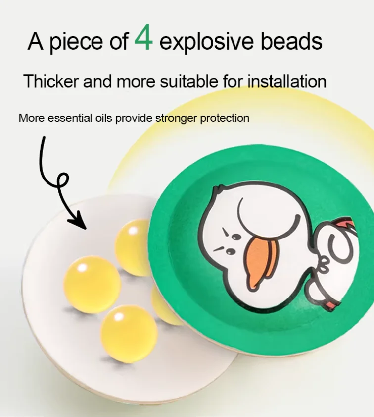 Portable Essential Oil Popping Beads Patch Mosquito Repellent Stickers to Keep Mosquitoes Away manufacture