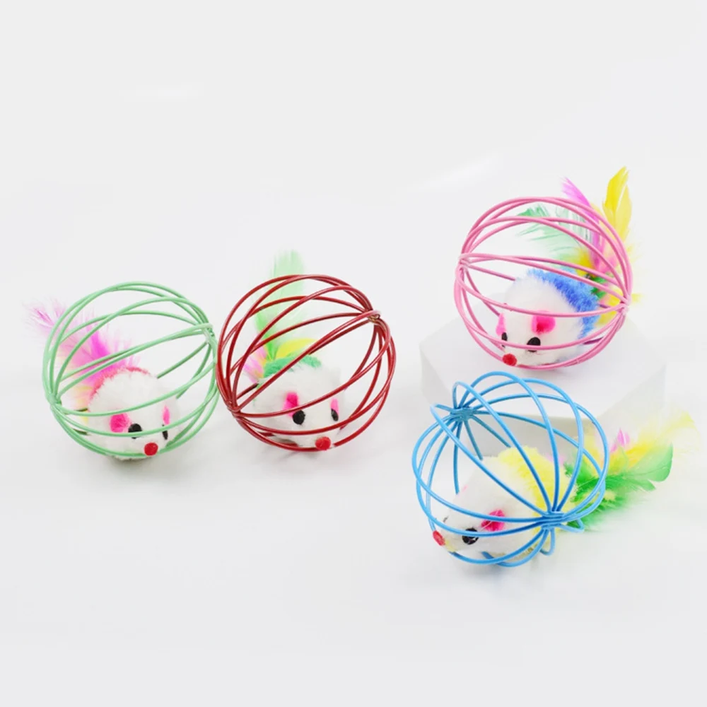 fun design wire cat toy ball