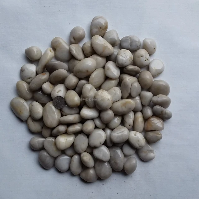 Highly Polished Natural White Pebble Stone Chinese Style Round Design for Villas Cobbles & Pebbles