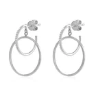 Big Hoop Gemnel Jewelry Brass 14k Gold Plated Double C Big Circle Hoop Earrings